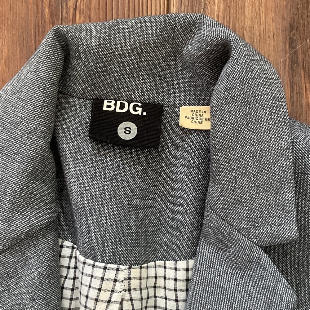 BDG Gray Two-Button Women's Blazer Small - Picture 2 of 6